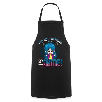 Vaporwave Japan Kawaii Not Cartoons It Is Anime - Kochschürze - Schwarz - Vorne - AI Model Male 185 dark (185cm)