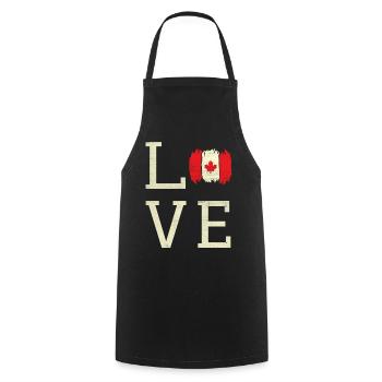 Love Canada Proud Canadian Flag Canada Day - Kochschürze - Schwarz - Vorne - AI Model Male 185 dark (185cm)