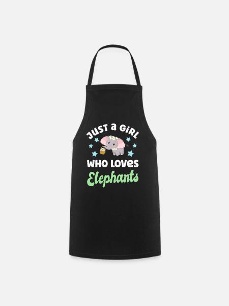 Elefant Elefanten - Kochschürze - Schwarz