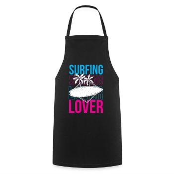 Amateurs de surf Surfeur Planche de surf - Tablier de cuisine - noir - Devant - AI Model Male 185 dark (185cm)