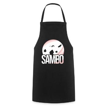 Sambo Trainer Martial Arts Martial Arts Training - Cooking Apron - black - Front - AI Model Male 185 dark (185cm)