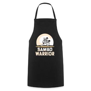Sambo Warrior Martial Arts Martial Arts Training - Cooking Apron - black - Front - AI Model Male 185 dark (185cm)