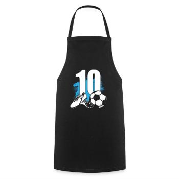Ballon de football Footballeur de 10 ans - Tablier de cuisine - noir - Devant - AI Model Male 185 dark (185cm)