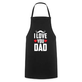Ich Liebe Dich Papa Papi Sprüche Vater Tag Vater - Kochschürze - Schwarz - Vorne - AI Model Male 185 dark (185cm)