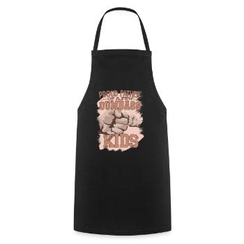 Proud father of a few stupid children Dad - Cooking Apron - black - Front - AI Model Male 185 dark (185cm)