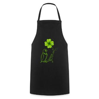 You are my lucky charm Eagle Shamrock - Cooking Apron - black - Front - AI Model Male 185 dark (185cm)