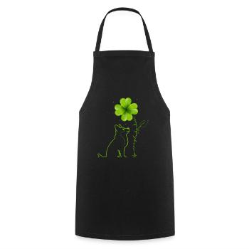 You Are My Lucky Charm Husky Shamrock - Cooking Apron - black - Front - AI Model Male 185 dark (185cm)