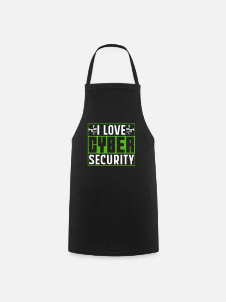 Ich Liebe Cybersecurity Hack IT Sicherheit Hacker - Kochschürze - Schwarz