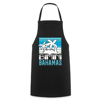 Retro Beach Bahamas 2022 Tropical Hello Summer - Kochschürze - Schwarz - Vorne - AI Model Male 185 dark (185cm)