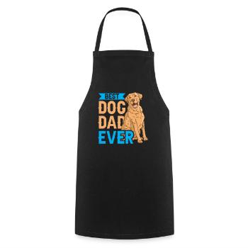 Meilleur chien Papa Jamais Chien Papa Père - Tablier de cuisine - noir - Devant - AI Model Male 185 dark (185cm)