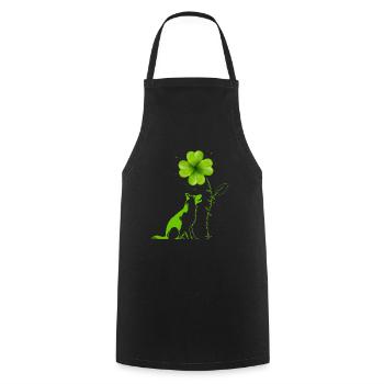 You are my lucky charm Shepherd Dog Cloverleaf - Cooking Apron - black - Front - AI Model Male 185 dark (185cm)