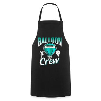 Ballon Besatzung Flug Heißluftballon Ballonfahrer - Kochschürze - Schwarz - Vorne - AI Model Male 185 dark (185cm)
