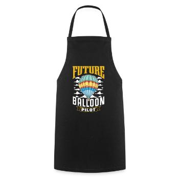 Future Balloon Pilot Balloon Flight Hot Air Balloon - Cooking Apron - black - Front - AI Model Male 185 dark (185cm)
