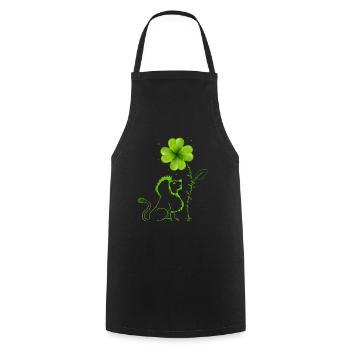 You Are My Lucky Charm Lion Cloverleaf - Cooking Apron - black - Front - AI Model Male 185 dark (185cm)