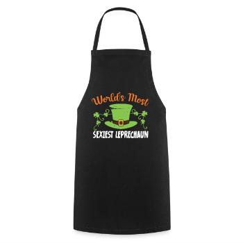 The Sexiest Leprechaun in the World Irish Ireland - Cooking Apron - black - Front - AI Model Male 185 dark (185cm)