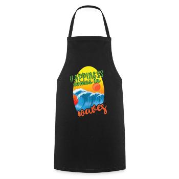 Beach 2022 Tropical Happiness In Wave Hello Summer - Kochschürze - Schwarz - Vorne - AI Model Male 185 dark (185cm)