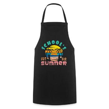 Journée d’école rétro Happy Last Class Summer - Tablier de cuisine - noir - Devant - AI Model Male 185 dark (185cm)