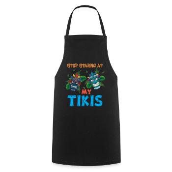 Beach 2022 Tiki Hawaiian Hawaii Summer - Kochschürze - Schwarz - Vorne - AI Model Male 185 dark (185cm)