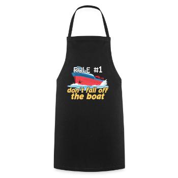 Rule Don't Fall Boat Kayak Pontoon Boating Summer - Kochschürze - Schwarz - Vorne - AI Model Male 185 dark (185cm)