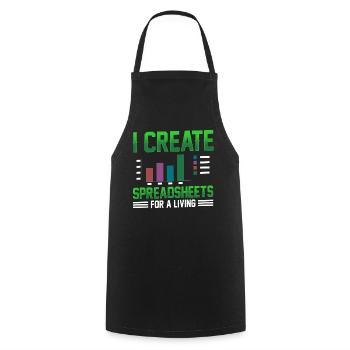 I Create Professional Spreadsheets Spreadsheets - Cooking Apron - black - Front - AI Model Male 185 dark (185cm)