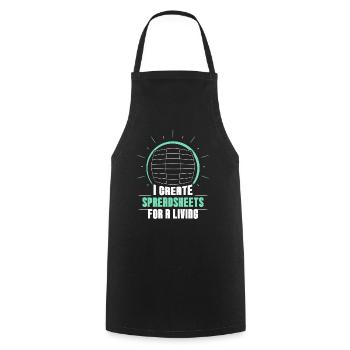 Je crée des feuilles de calcul professionnelles - Tablier de cuisine - noir - Devant - AI Model Male 185 dark (185cm)