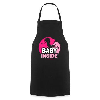 Baby Im Inneren Schwanger Ankündigung Baby Inside - Kochschürze - Schwarz - Vorne - AI Model Male 185 dark (185cm)