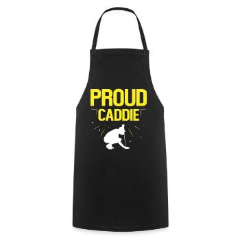 Proud Caddie Golfer Golf Profession Golfing - Cooking Apron - black - Front - AI Model Male 185 dark (185cm)