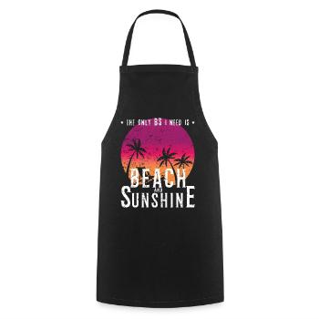 Beach Sunshine Tropical Hello Summer 2022 - Kochschürze - Schwarz - Vorne - AI Model Male 185 dark (185cm)