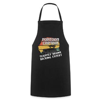 Retro Boat Kayak Pontoon Captain Boating Summer - Cooking Apron - black - Front - AI Model Male 185 dark (185cm)