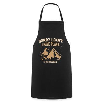 I can't unfortunately I have plans in the mountains - Cooking Apron - black - Front - AI Model Male 185 dark (185cm)