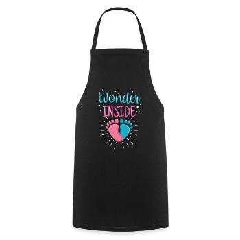 Miracle Inside Pregnant Baby Inside Sweet - Cooking Apron - black - Front - AI Model Male 185 dark (185cm)