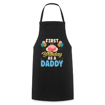 Erster Geburtstag Als Papi Party Vater Papa - Kochschürze - Schwarz - Vorne - AI Model Male 185 dark (185cm)