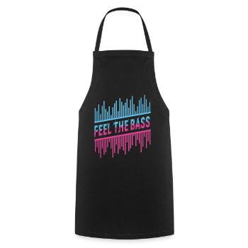 Ressentez la basse DJ Techno House Dance Music - Tablier de cuisine - noir - Devant - AI Model Male 185 dark (185cm)