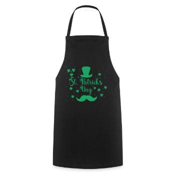Saint-Patrick Irlande Irlande Gaélique - Tablier de cuisine - noir - Devant - AI Model Male 185 dark (185cm)
