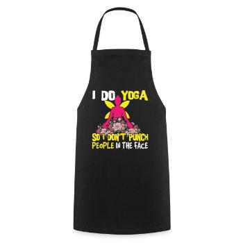 Relax Yoga Zen Mandala Méditer Punch Do Yoga - Tablier de cuisine - noir - Devant - AI Model Male 185 dark (185cm)