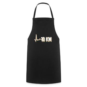10 Km - 10k Running Training Jogging Runners - Cooking Apron - black - Front - AI Model Male 185 dark (185cm)