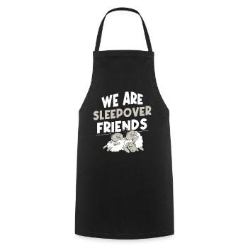Nous sommes amis de nuit nuit fête - Tablier de cuisine - noir - Devant - AI Model Male 185 dark (185cm)