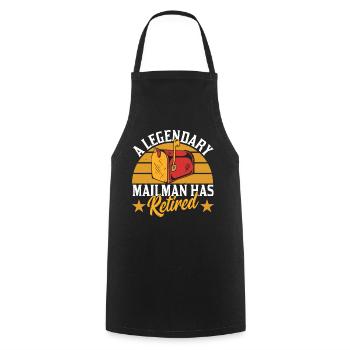 Un facteur légendaire est un livreur à la retraite - Tablier de cuisine - noir - Devant - AI Model Male 185 dark (185cm)