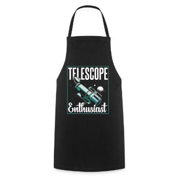 Telescope Enthusiast Space Universe Stars - Cooking Apron - black - Front - AI Model Male 185 dark (185cm)