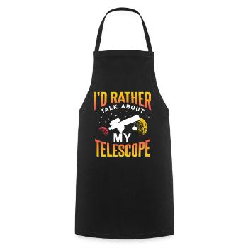 Je préfère parler de mon télescope - Tablier de cuisine - noir - Devant - AI Model Male 185 dark (185cm)
