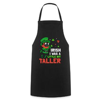 J’aimerais être un peu plus grand - Tablier de cuisine - noir - Devant - AI Model Male 185 dark (185cm)