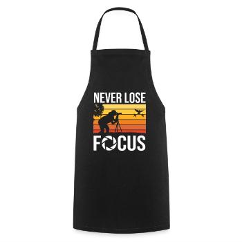 Never Lose Focus - Cooking Apron - black - Front - AI Model Male 185 dark (185cm)