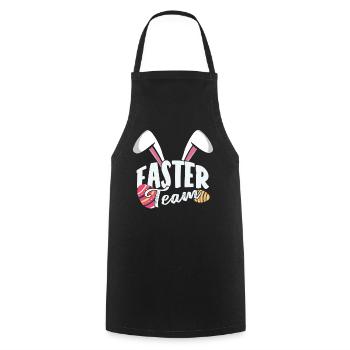 Équipe de Pâques Lapin de Pâques Pâques Pâques Pâques Pâques - Tablier de cuisine - noir - Devant - AI Model Male 185 dark (185cm)