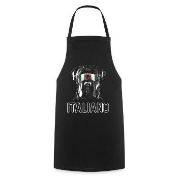Cane Corso Italiano - Tablier de cuisine - noir - Devant - AI Model Male 185 dark (185cm)