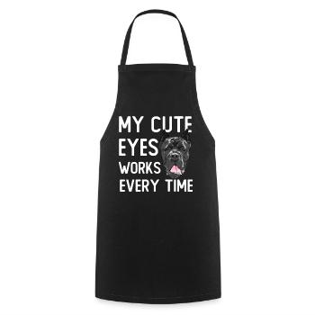 Cane Corso Cute Eyes Dog Lover - Cooking Apron - black - Front - AI Model Male 185 dark (185cm)