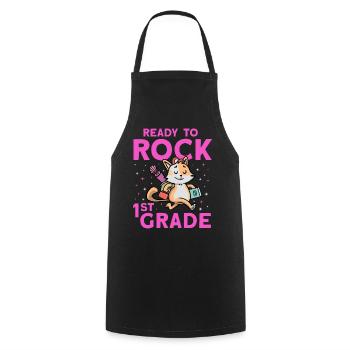 Ready To Rock 1st Grade - Cooking Apron - black - Front - AI Model Male 185 dark (185cm)