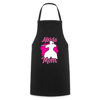 Aïkido Mère Arts Martiaux Combattant Arts Martiaux Arts Martiaux - Tablier de cuisine - noir - Devant - AI Model Male 185 dark (185cm)