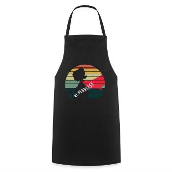 Vintage Féminisme féministe Droits Égalité des femmes - Tablier de cuisine - noir - Devant - AI Model Male 185 dark (185cm)