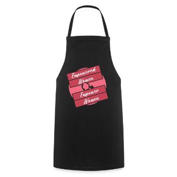 Empowered Empower Feminism Rights Womens Equality - Cooking Apron - black - Front - AI Model Male 185 dark (185cm)