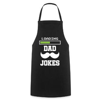 Papa Blague Papa Blague Père Blagues - Tablier de cuisine - noir - Devant - AI Model Male 185 dark (185cm)